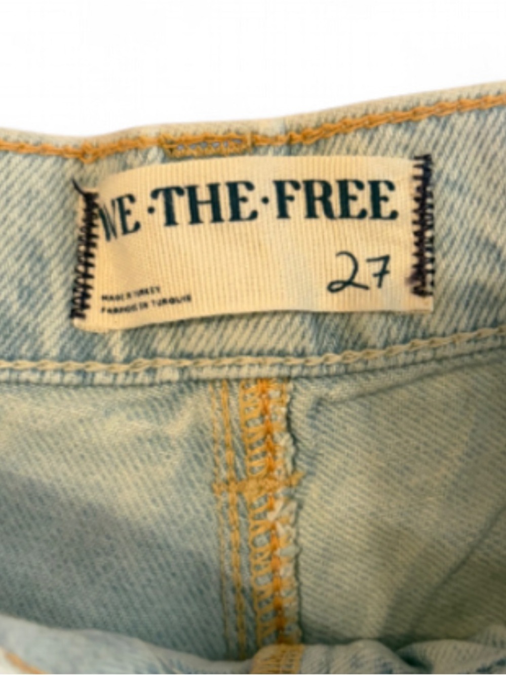 Free People We The Free Tinsley Baggy Printed Jeans Daylight Combo 27 NWOT - Picture 6 of 8